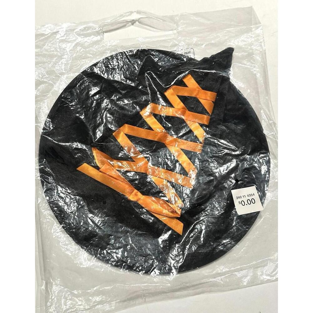 Hyde and Eek! Boutique Fancy Witch Hat With Orange Ribbon Halloween Costume